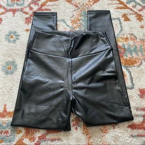 Black Faux Leather Leggings